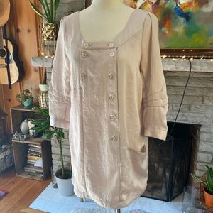 HM pink satin dress tunic